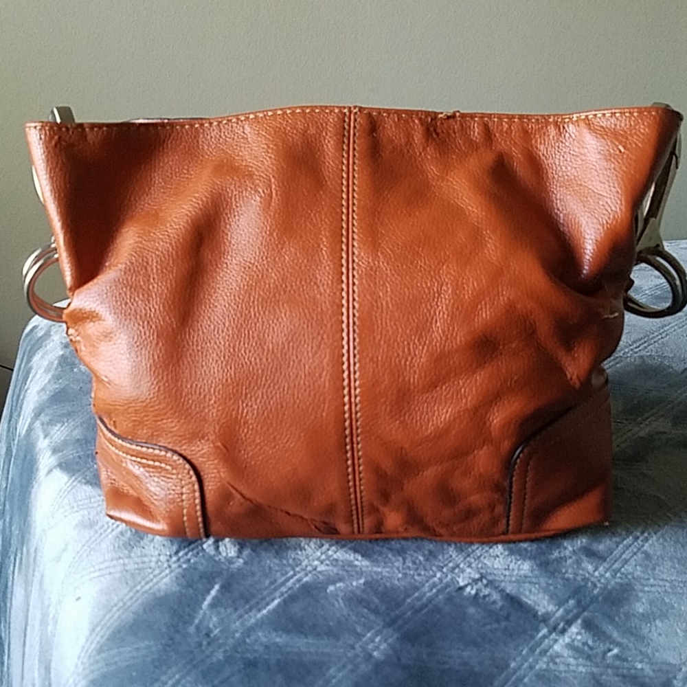 Orange shoulder bag